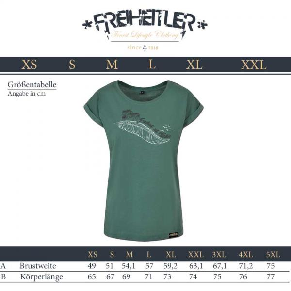 Freiheit ist Natur Girlie Blattgrün