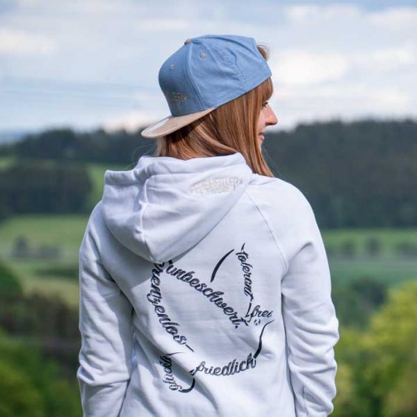 Premium Taube Hoodie Unisex weiß