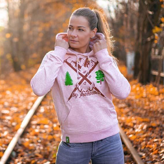 Bio Premium Lifestyle Hoodie Damen Rosa