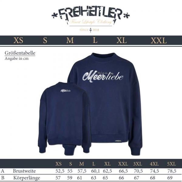 Meer liebe Oversized Sweater Damen Navy