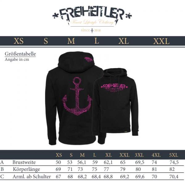 Werte Anker Hoodie "29.565" Schwarz Pink Unisex