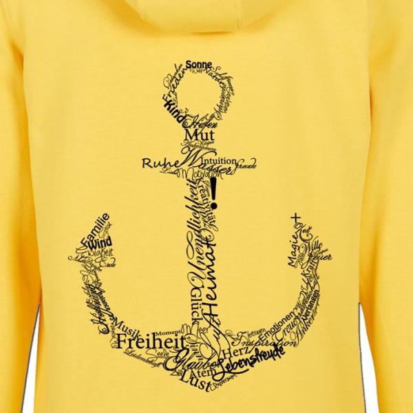 Werte Anker Hoodie Laub Unisex