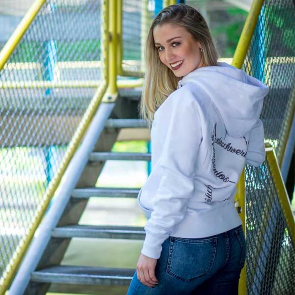 Premium Taube Hoodie Unisex weiß