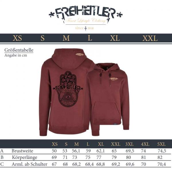 Bio Premium Hand Hoodie Unisex Cherry