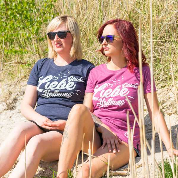 Bio Premium Glaube Liebe Hoffnung Shirt Damen