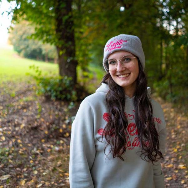 Glaube Liebe Hoffnung Hoodie Damen Lichtgrau