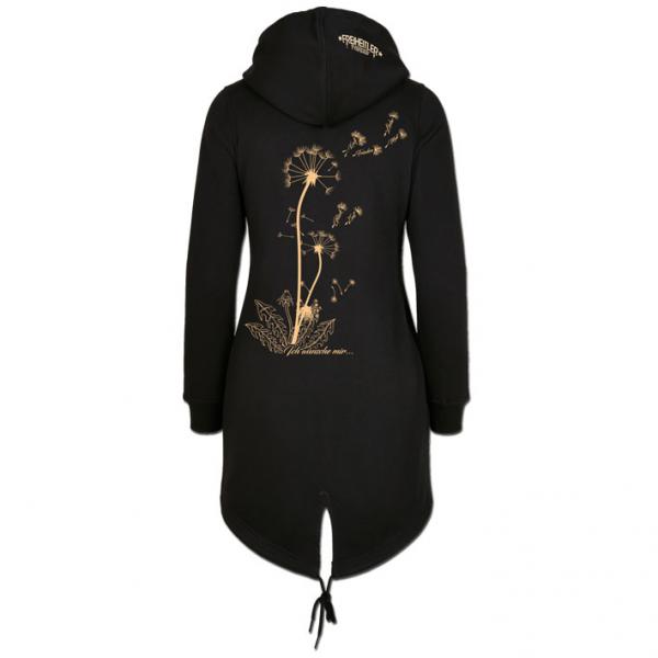 Pusteblume Sweat Parka Schwarz Damen