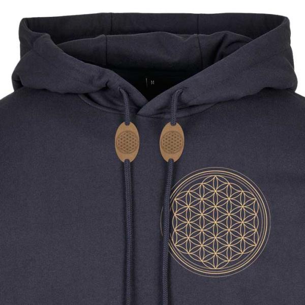 Blume des Lebens Hoodie Unisex Navy