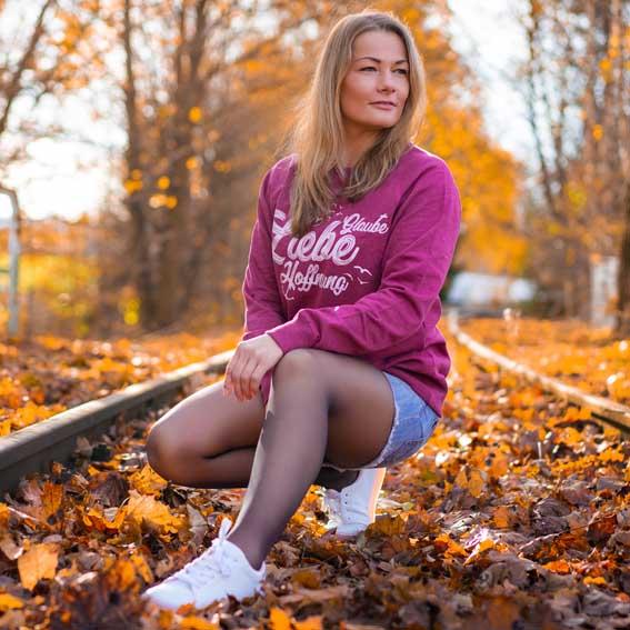 Bio Premium Glaube Liebe Hoffnung Sweater Unisex