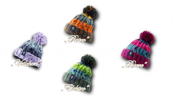 Strickmütze Winter bunt Kids