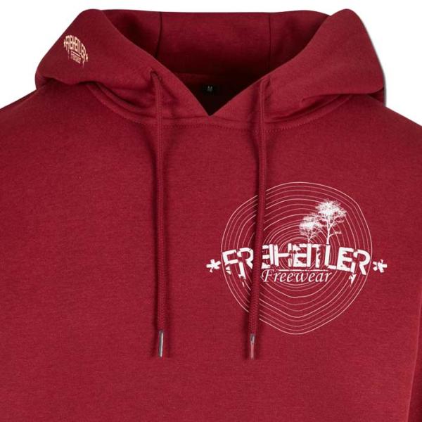Holzscheibe Hoodie Bordeaux Unisex
