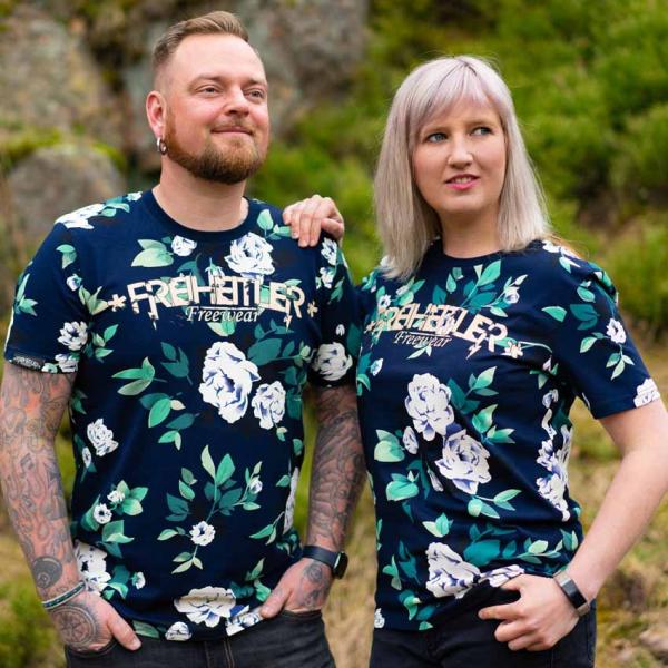 Bio Premium Shirt Flowers Unisex