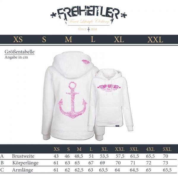 Werte Anker Hoodie "29.565" Weiß Damen