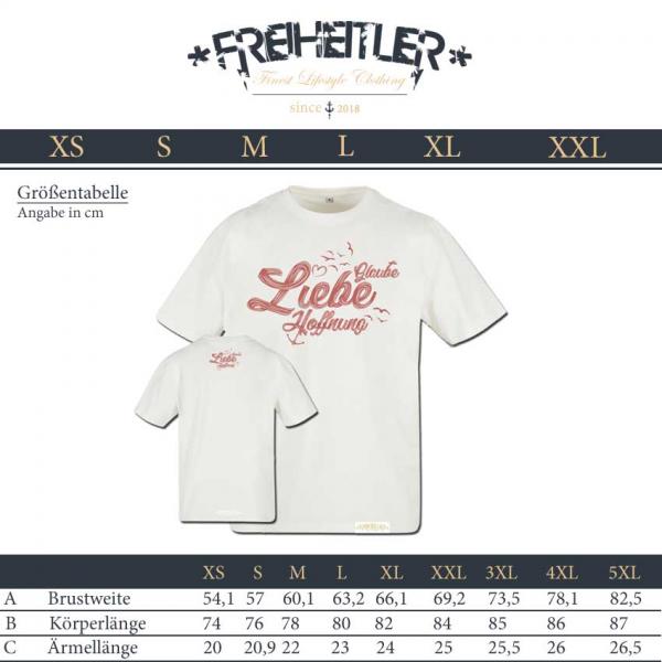 Luxury Oversized T Glaube Liebe Hoffnung Unisex