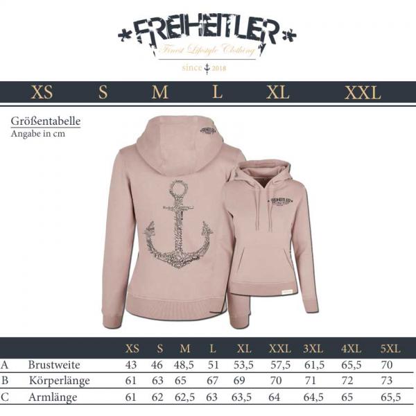 Werte Anker Ladies Hoodie Altrosa