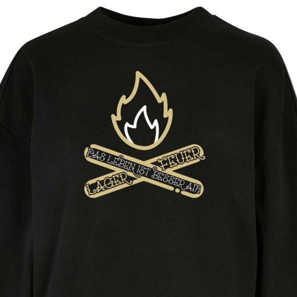 Lagerfeuer Oversized Sweater Damen Black
