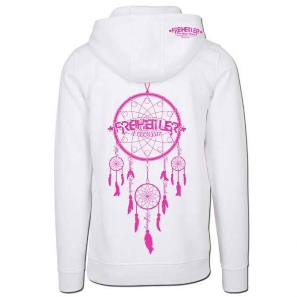 Traumfänger Hoodie Weiß Pink Unisex