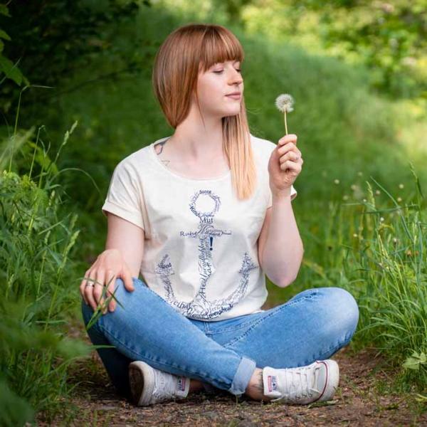 Werte Anker Long Girlie Sand