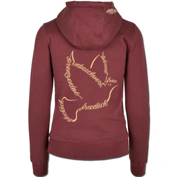 Bio Premium Ladies Hoodie Taube Cherry