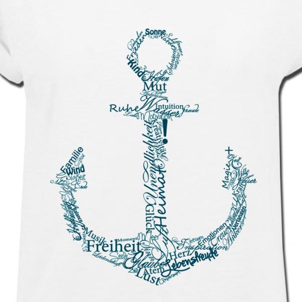 Werte Anker Long Girlie White