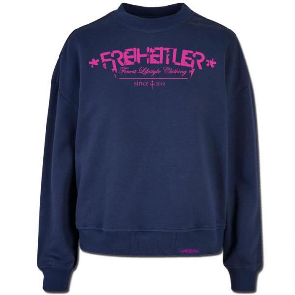 Werte Anker Oversized Sweater Damen Navy