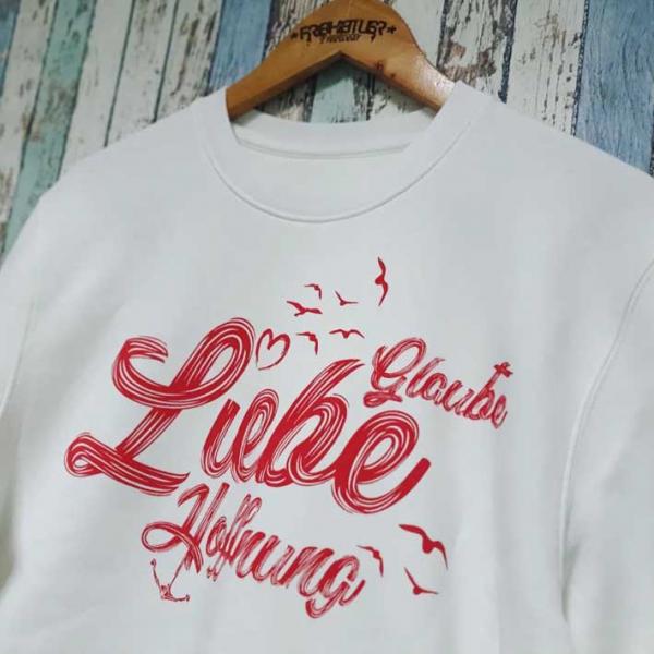 Bio Premium Glaube Liebe Hoffnung Sweater "29.565" Unisex Natur