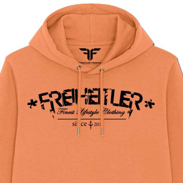 Bio Premium Werte Anker Hoodie Vulkanstein Unisex