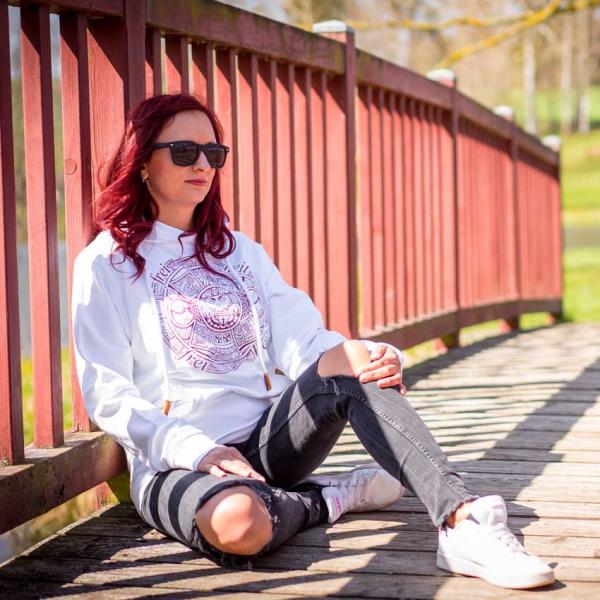 Bio Premium Inka Ornament Hoodie Vino Unisex