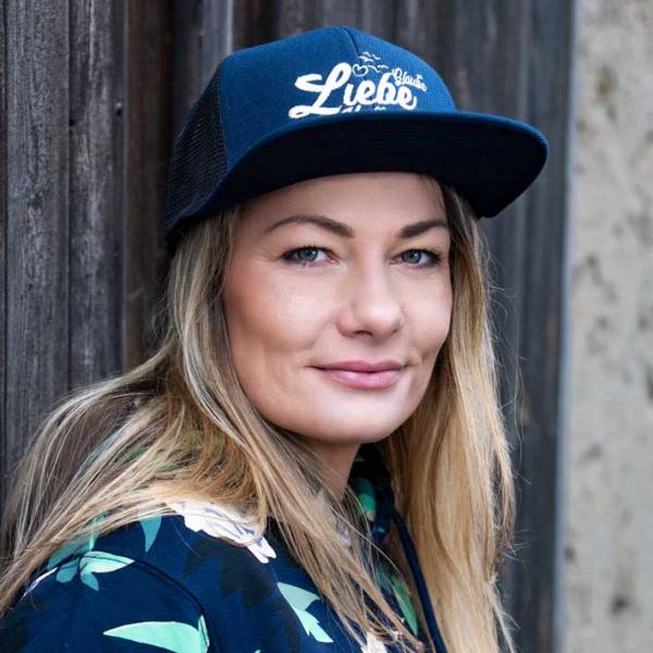 Glaube Liebe Hoffnung Trucker Cap Navy