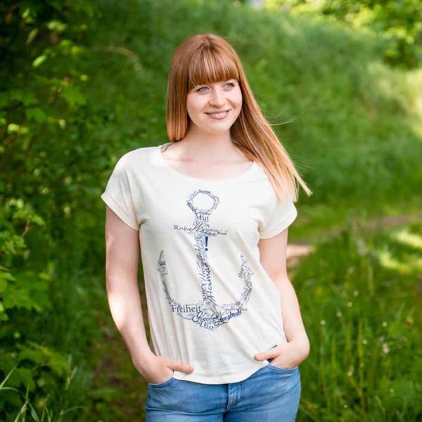 Werte Anker Long Girlie Sand