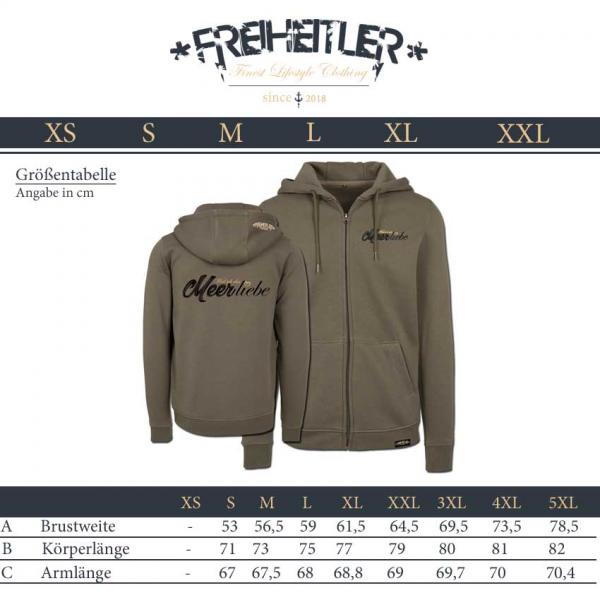 Meer liebe Premium Zipper Oliv Unisex