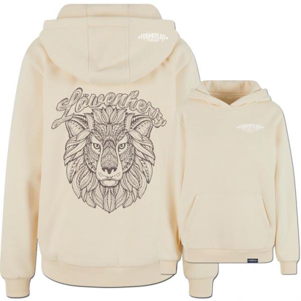 Löwenherz Kuschel Hoodie Damen Sand