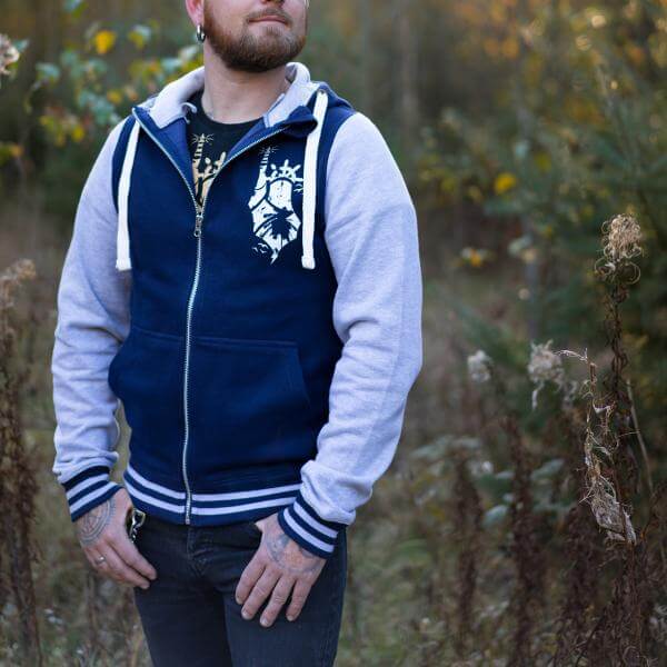 State Urban Zipper navy - grey Mann