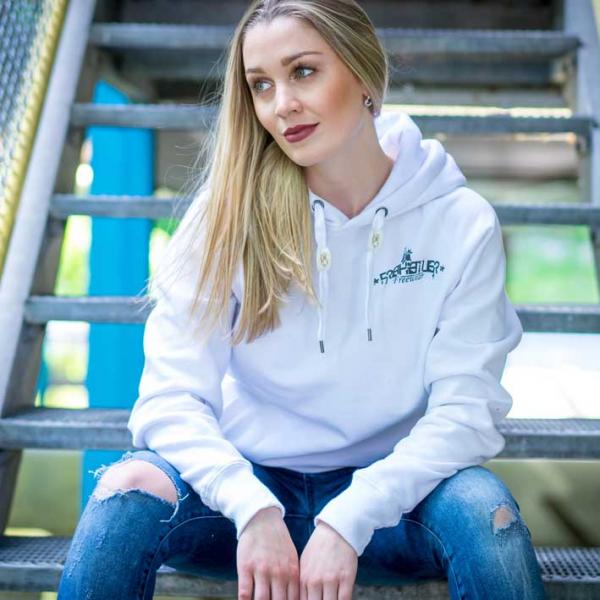 Premium Taube Hoodie Unisex weiß