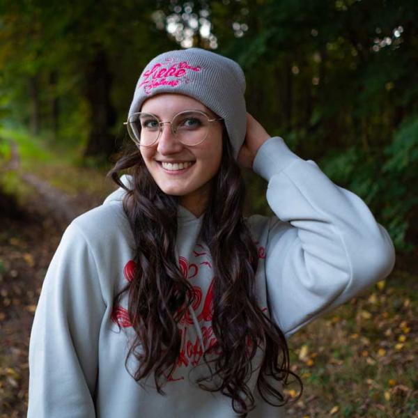 Glaube Liebe Hoffnung Hoodie Damen Lichtgrau