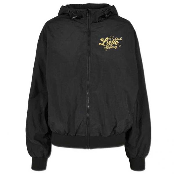 Short Windbreaker Glaube Liebe Hoffnung Stick Black Damen