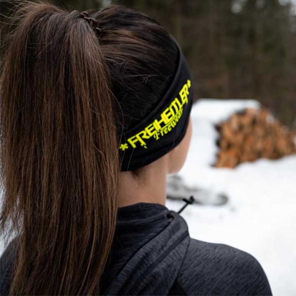 Sports Softshell Stirnband Schwarz Neon