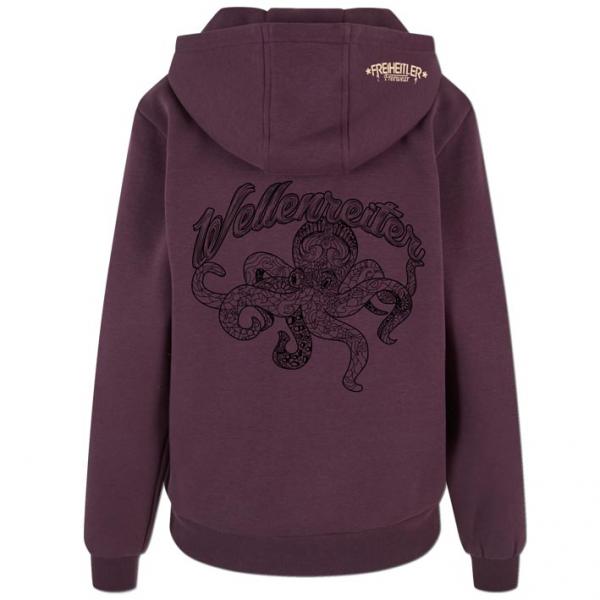 Wellenreiter Kuschel Hoodie Damen Pflaume