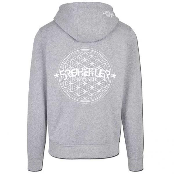 Blume des Lebens Hoodie Unisex Hellgrau