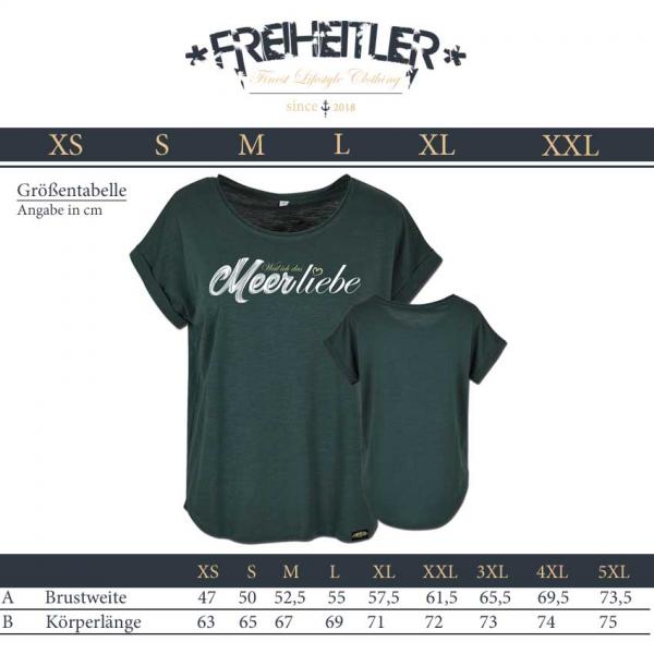 Meer liebe Long Girlie Flaschgrün