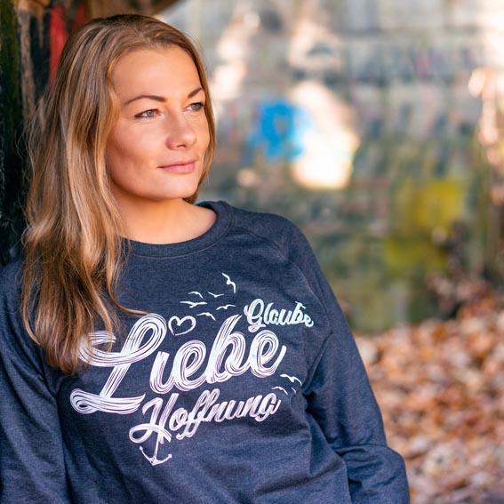 Bio Premium Glaube Liebe Hoffnung Sweater Unisex