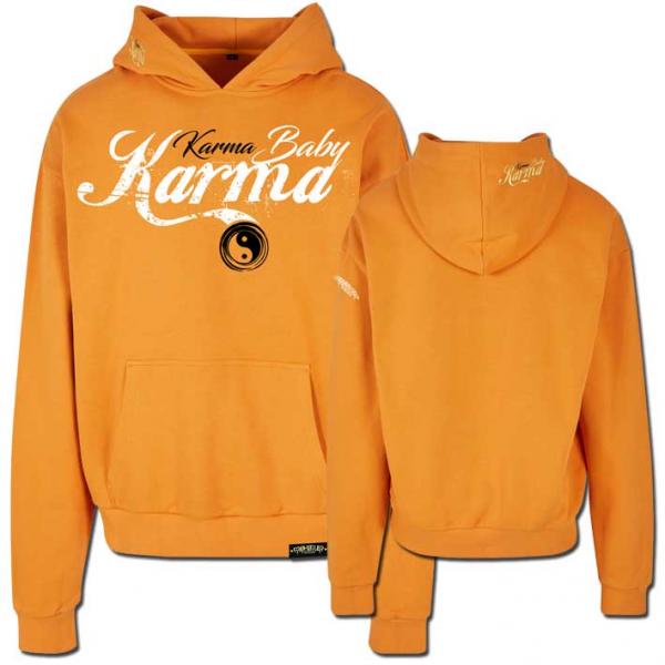 Luxury Karma Oversized Hoodie Orange Unisex
