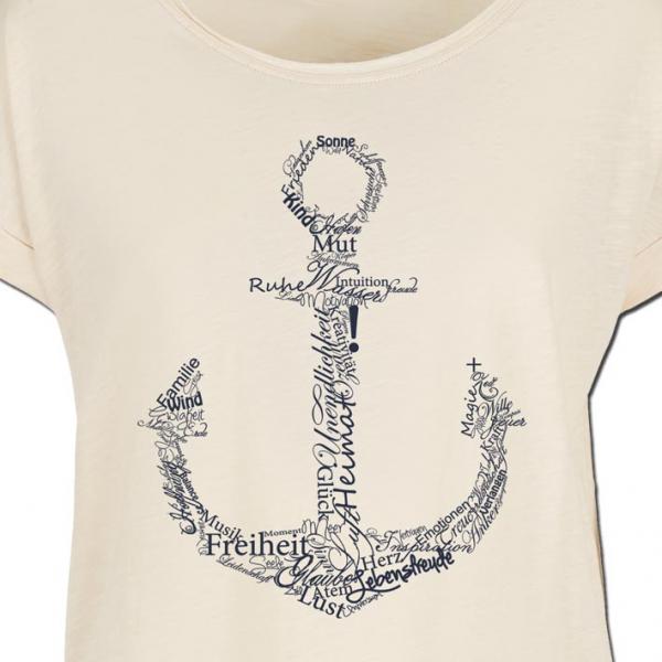 Werte Anker Long Girlie Sand