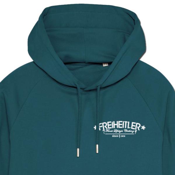 Bio Premium Blume des Lebens Hoodie "29.565" Unisex Smaragd