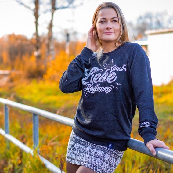 Bio Premium Glaube Liebe Hoffnung Sweater Unisex