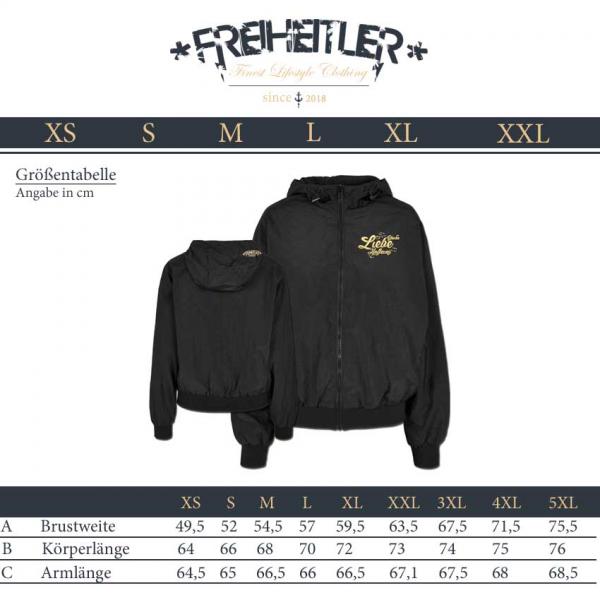 Short Windbreaker Glaube Liebe Hoffnung Stick Black Damen