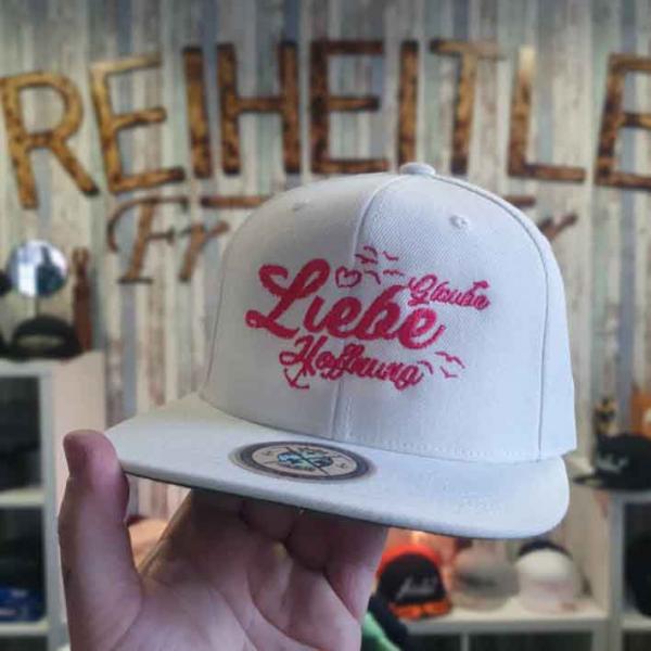 Glaube Liebe Hoffnung Snapback Stick Natural