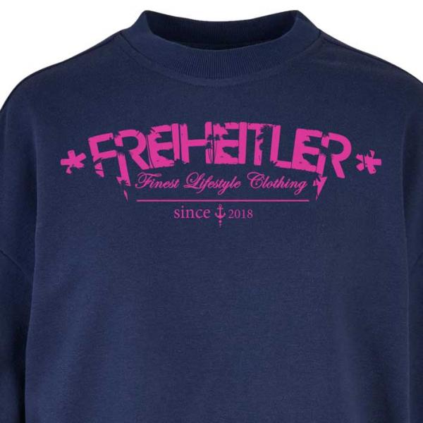 Werte Anker Oversized Sweater Damen Navy