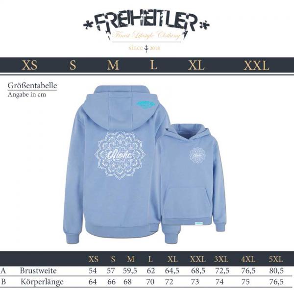 Aloha Kuschel Hoodie Damen Himmel