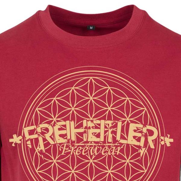 Blume des Lebens Shirt Rot